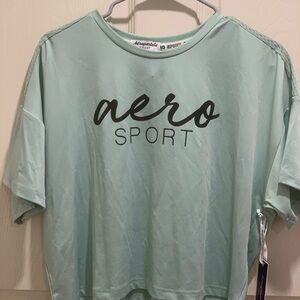 Aeropostale Aero Sport Mint Green Crop Top